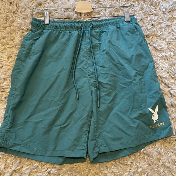 Playboy By Pacsun Men’s Swim Trunks Unlined Teal Green Sz Sm - Picture 1 of 3